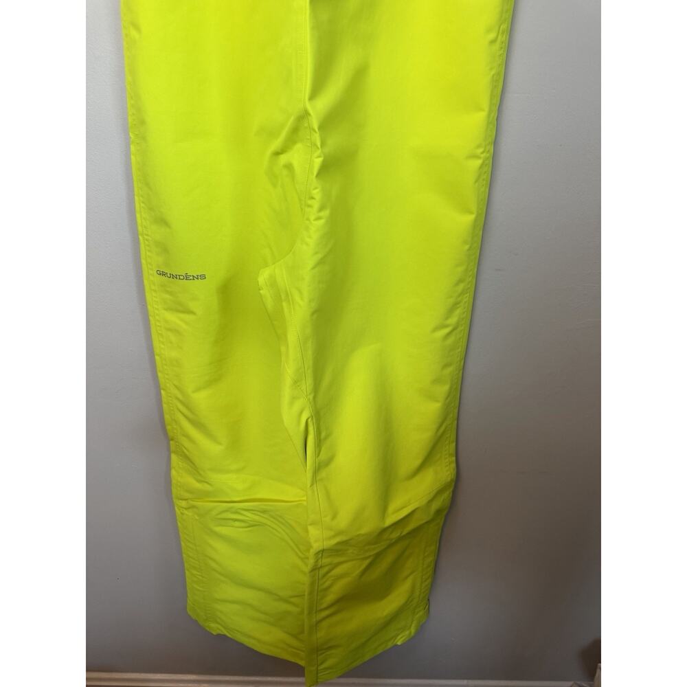 Grundens Full Share Fishing Bib Hi Visibility Yellow/gray Sz M NWT $170 - Picture 15 of 16